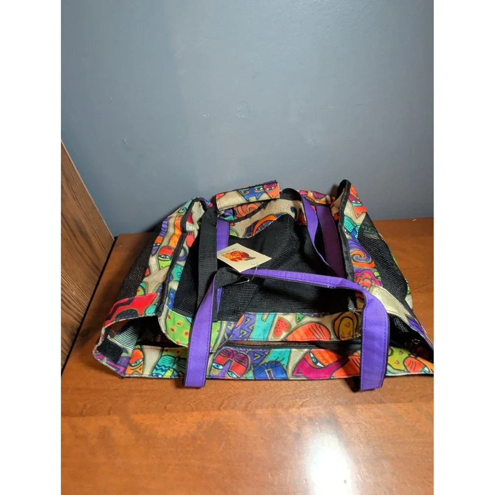 Laurel Burch Colorful Cat Art Mesh Pet Carrier Bag New With Tags
